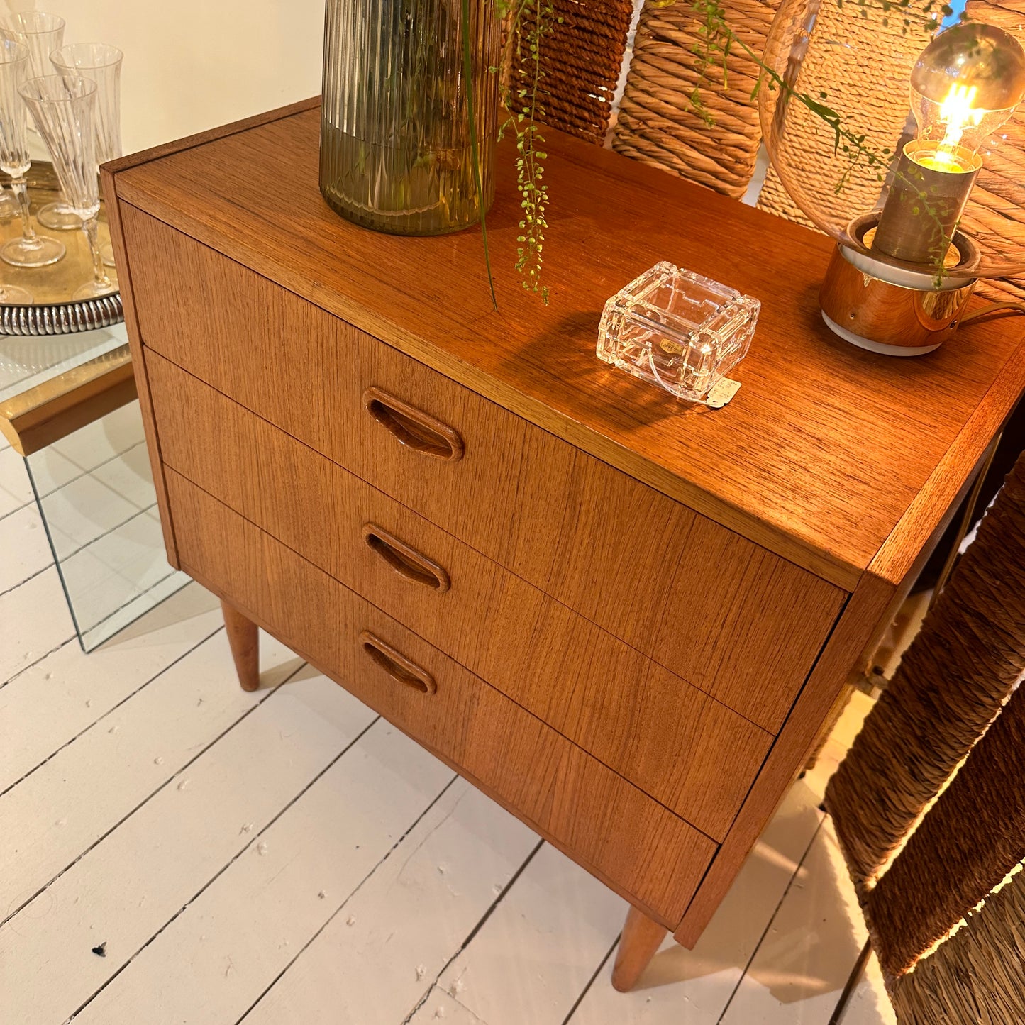 Mid-century teak swedish chest of drawers, 1960