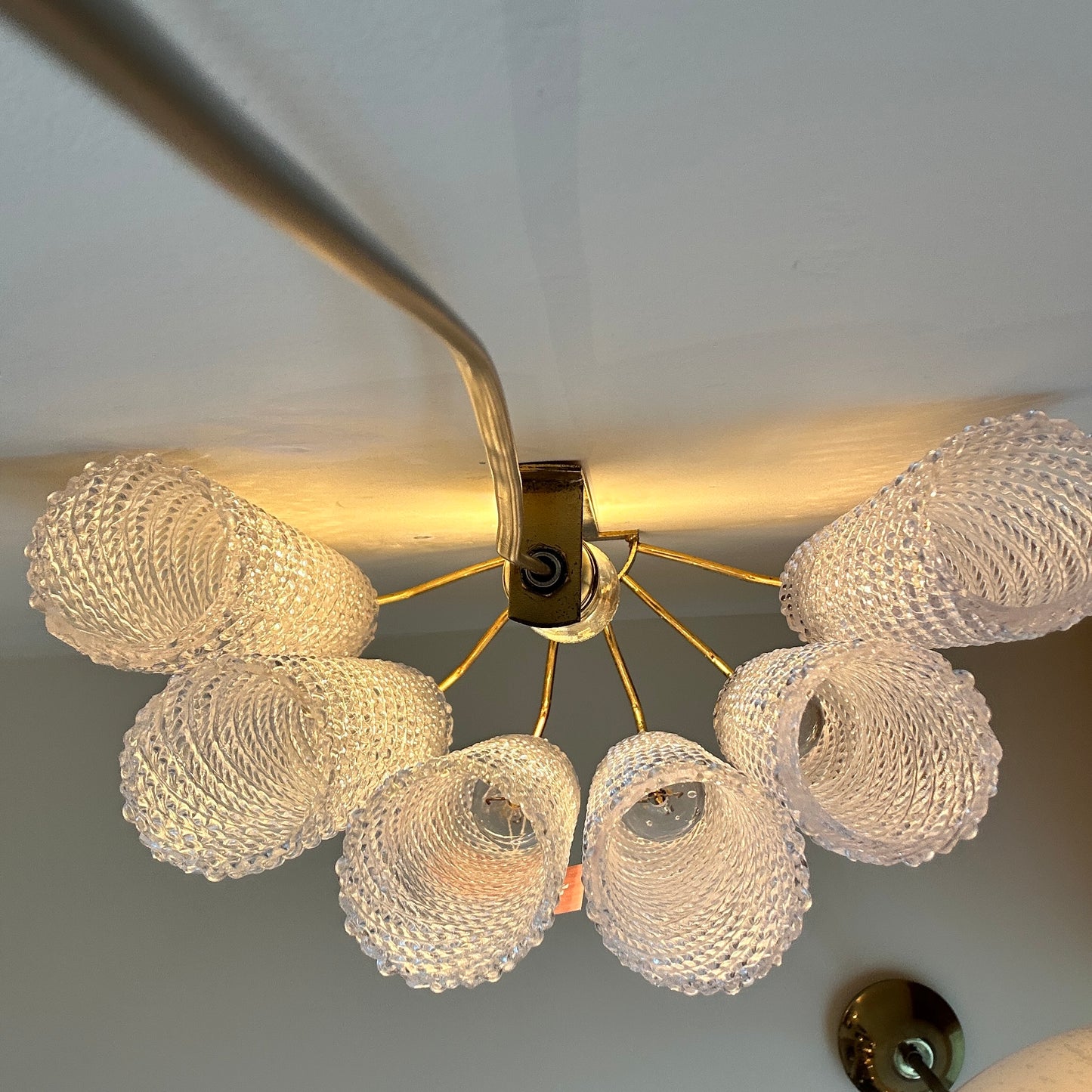 Italian Murano tube glass wall light, 1960s