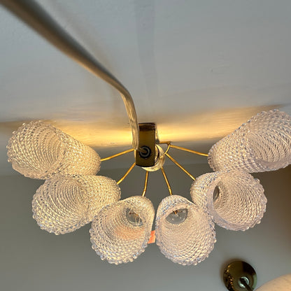 Italian Murano tube glass wall light, 1960s