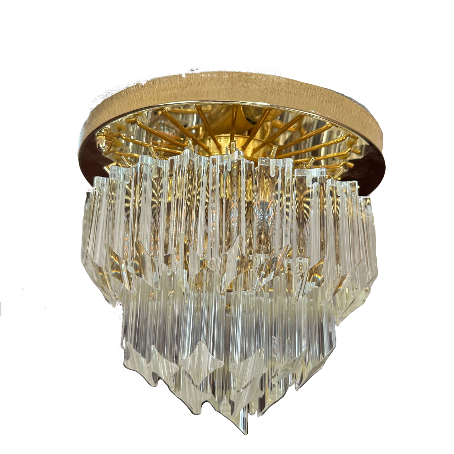 Murano glass ceiling light 3 tiers drops