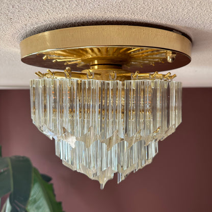 Murano glass ceiling light 3 tiers drops