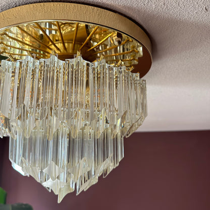 Murano glazen plafondlamp 3 niveaus druppels