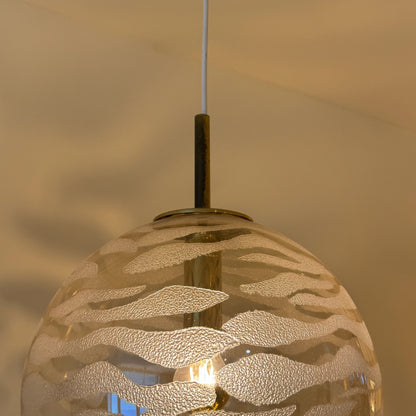 Fischer Leuchten textured glass globe pendant
