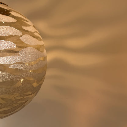 Fischer Leuchten textured glass globe pendant