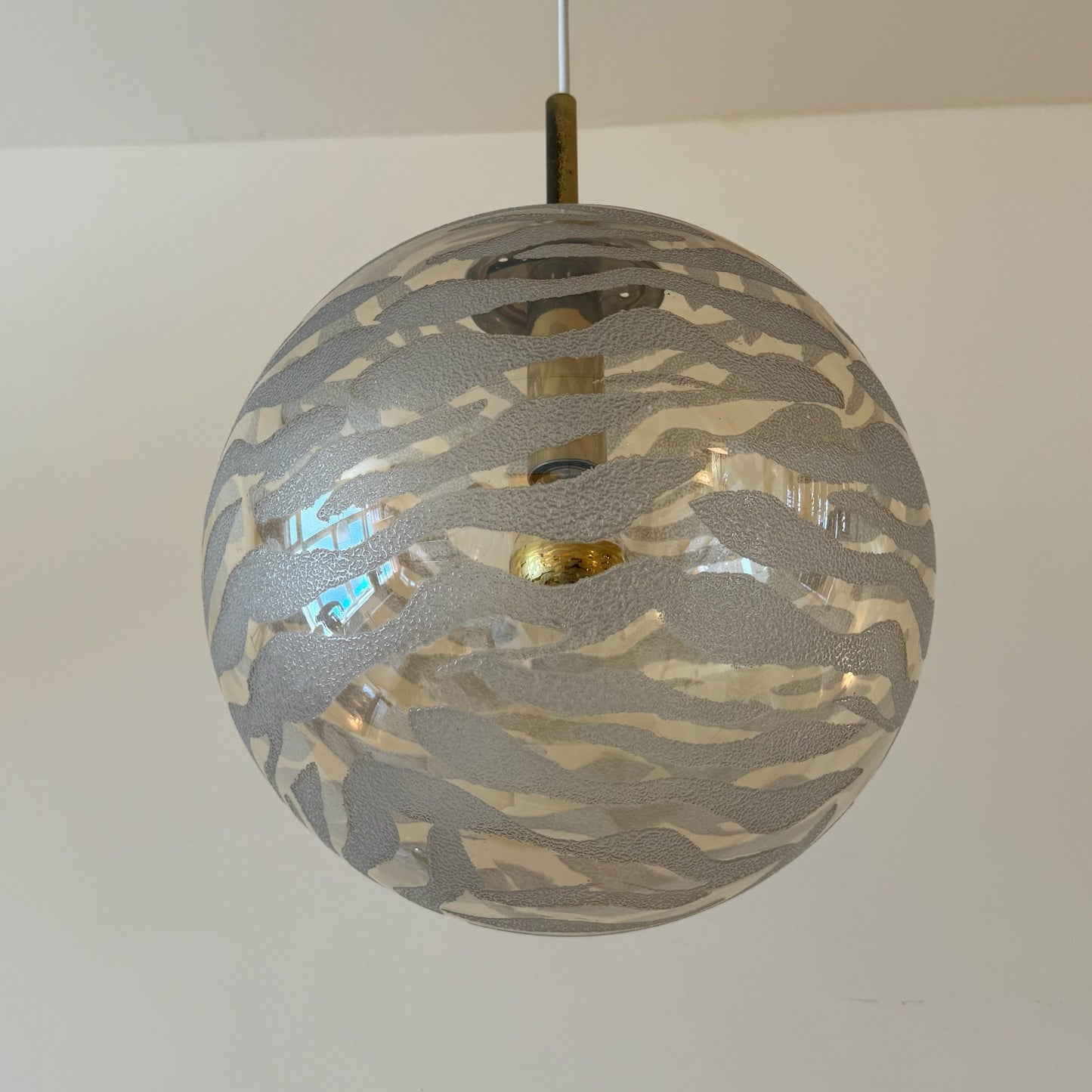 Fischer Leuchten textured glass globe pendant
