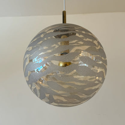 Fischer Leuchten textured glass globe pendant
