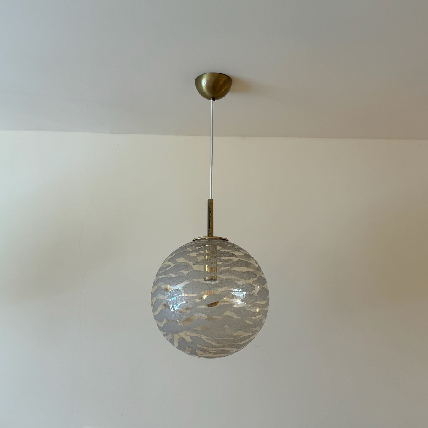Fischer Leuchten textured glass globe pendant