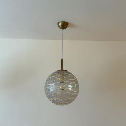 Fischer Leuchten textured glass globe pendant