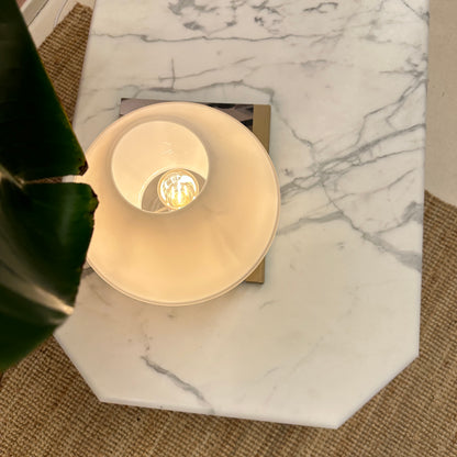 Carrara white marble rectangular coffee table