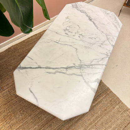 Carrara witmarmeren rechthoekige salontafel