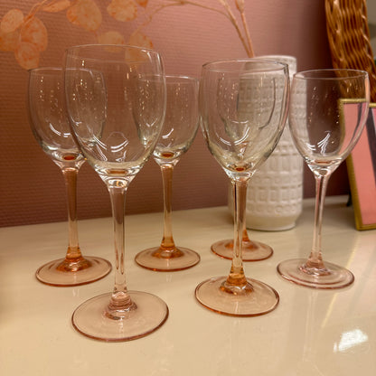 The classic vintage pink wineglass