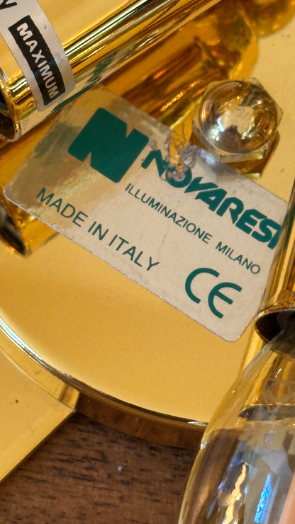 Pair of Murano glass wall sconces by Novaresi, 1970s