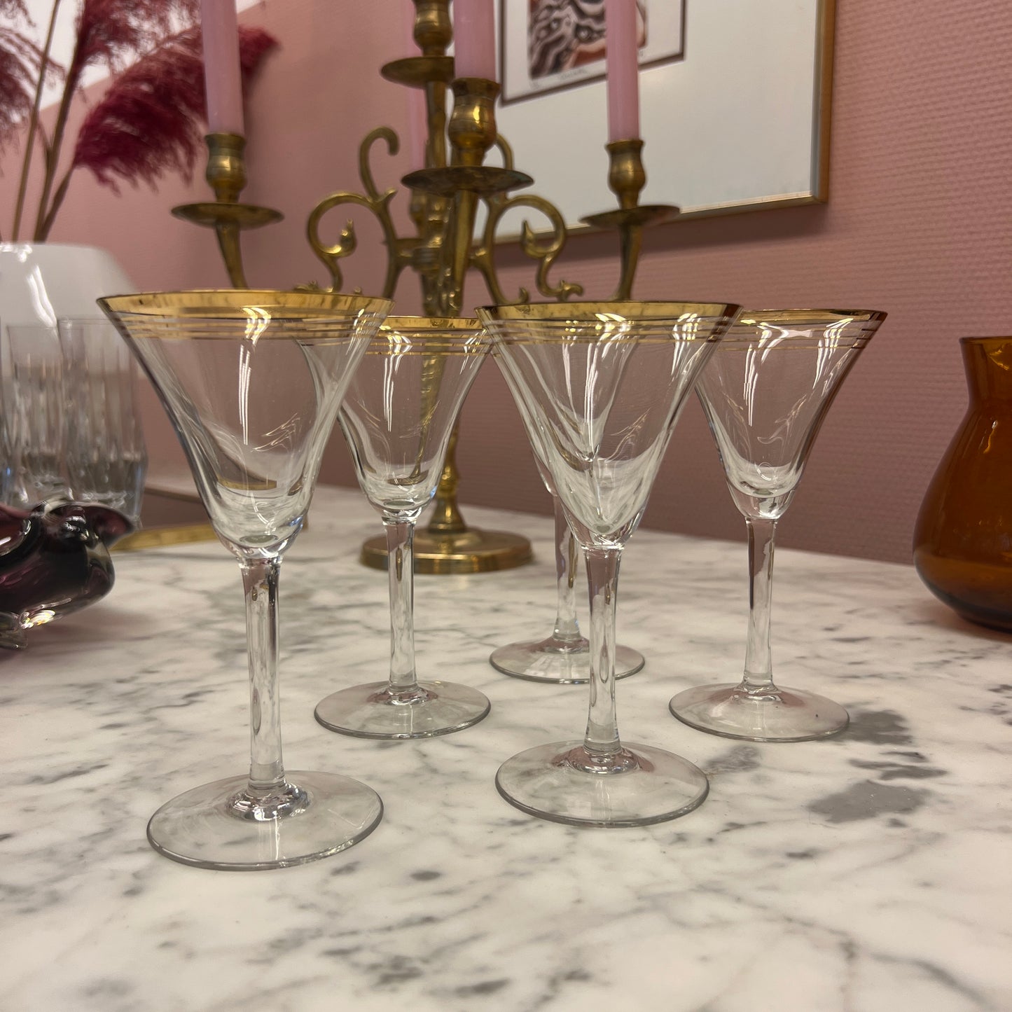 French liqueur glasses