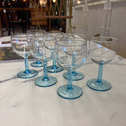 Cute small blue wineglasses