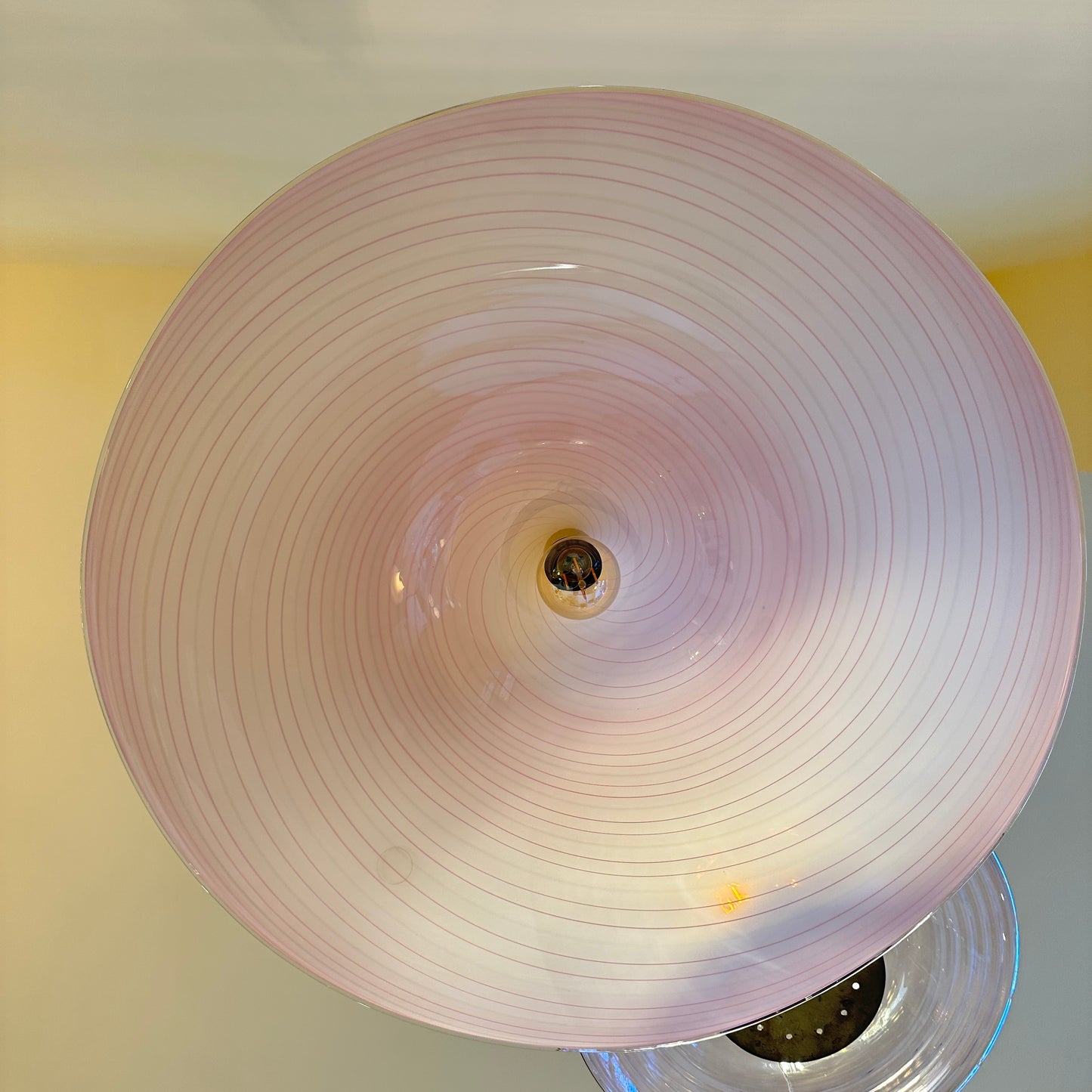 Italian La Murrina pink swirl hanging light