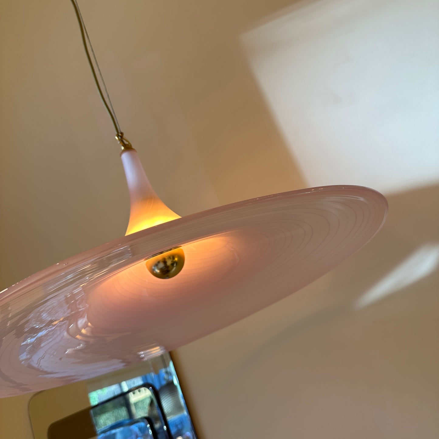 Italian La Murrina pink swirl hanging light